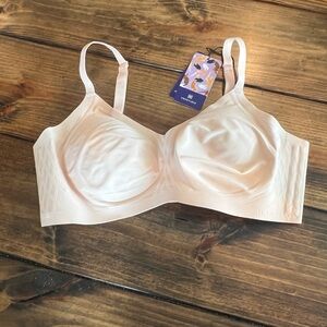 Honeylove Cream/Nude Women's Bra 1X, size 40 C/D, NWT, plus size full coverage
